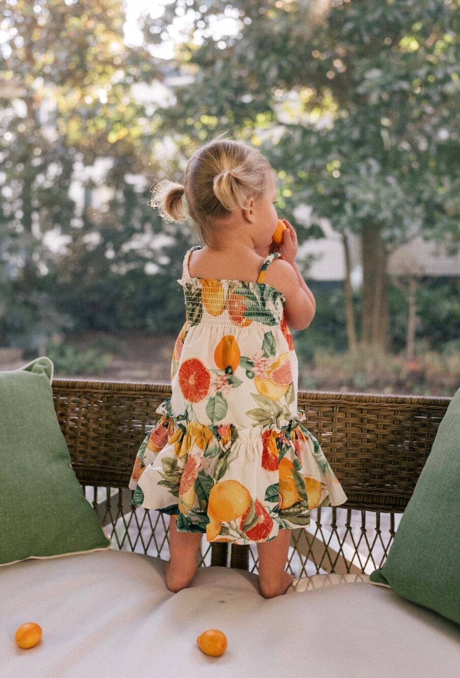Cara Cara girls citrus dress cotton size 6